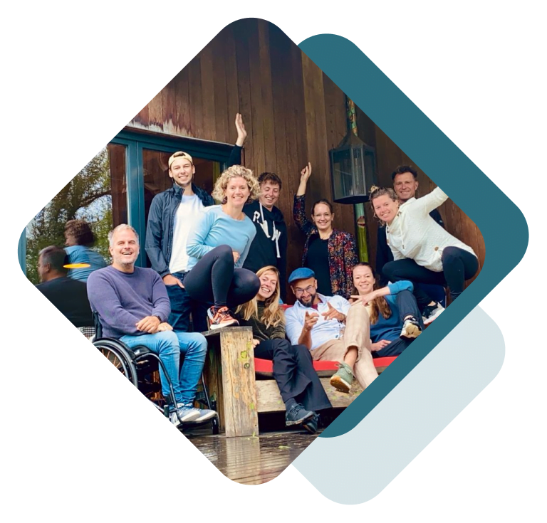 Het team van Team Heartbeats vol veerkracht